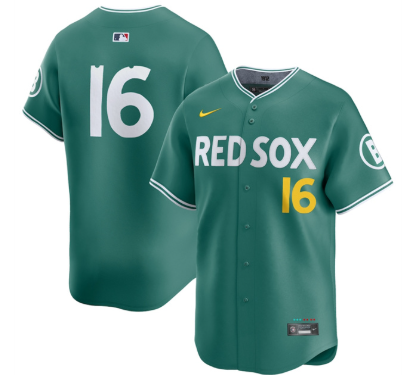 Men's Boston Red Sox #16 Jarren Duran Green 2025 City Connect Limited Stitched Baseball Jersey