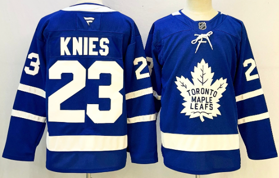 Men's Toronto Maple Leafs #23 Matthew Knies Blue 2024-25 Stitched Hockey Jersey