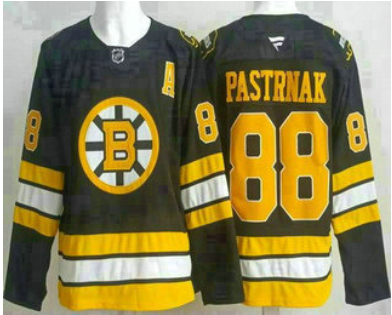 Men's Boston Bruins #88 David Pastrnak Black 2025 Authentic Jersey