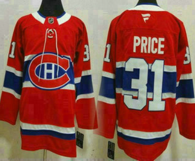 Men's Montreal Canadiens #31 Carey Price Red Authentic Jersey