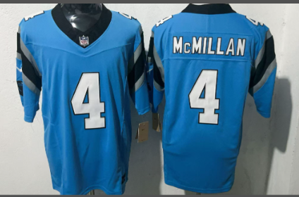 Men's Carolina Panthers #4 Tetairoa McMillan   Stitched Jersey