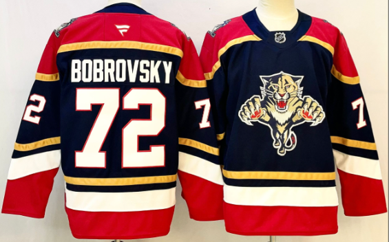 Men's Florida Panthers #72 Sergei Bobrovsky Black Stitched Hockey Jersey