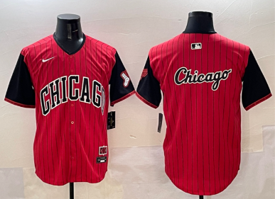 Men's Chicago White Sox Team Big Logo Red Black 2025 City Connect Limited Stitched Baseball Jersey