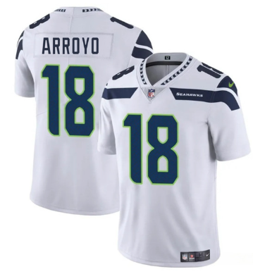 Men's Seattle Seahawks #18 Elijah Arroyo White 2025 Draft Vapor Limited Football Stitched Jersey