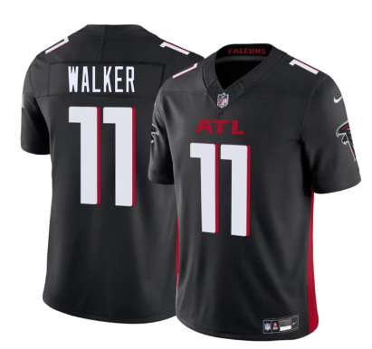 Men's Atlanta Falcons #11 Jalon Walker Black  Limited Football Stitched Jersey