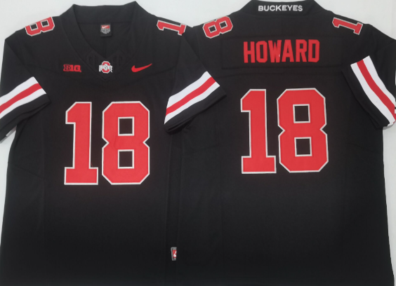 Men's Ohio State Buckeyes #18 Will Howard   Limited Stitched Jersey