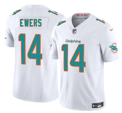 Men's Miami Dolphins #14 Quinn Ewers    Limited Football Stitched Jersey