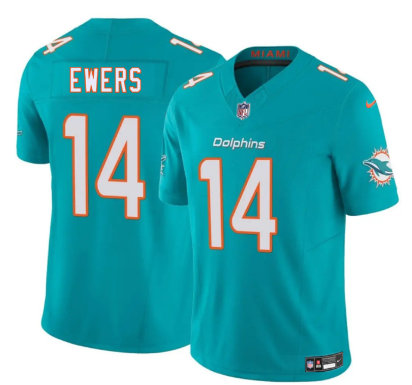 Men's Miami Dolphins #14 Quinn Ewers    Limited Football Stitched Jersey