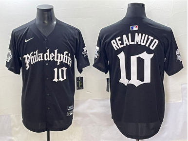 Men's Philadelphia Phillies #10 J.T. Realmuto   Stitched Jersey