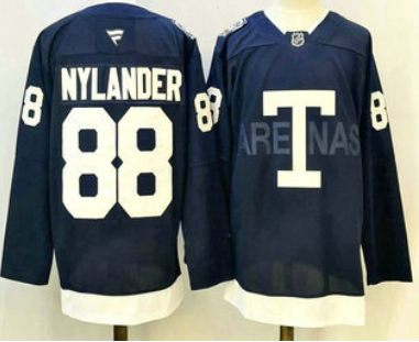 Men's Toronto Maple Leafs #88 William Nylander Navy Heritage Classic Stitched Authentic Jersey