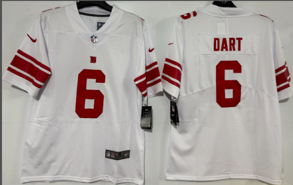 Men's New York Giants #6 Jaxson Dart  Football Stitched Jersey