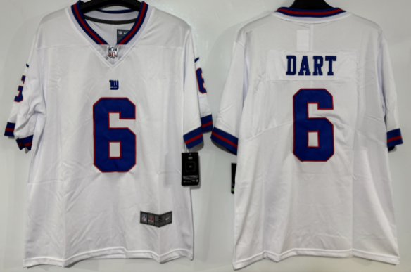 Men's New York Giants #6 Jaxson Dart  Football Stitched Jersey