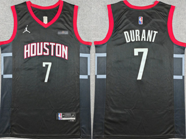 Men's Houston Rockets #7 Kevin Durant Black Statement Edition Stitched Jersey