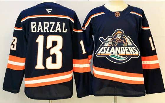 Men's Fanatics Mathew Barzal Navy Blue New York Islanders stitched Jersey
