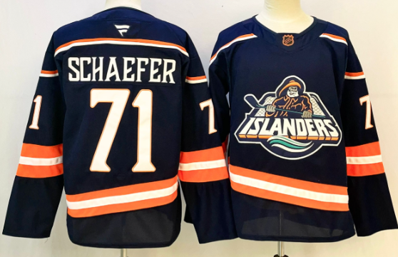 Men's Fanatics Matthew Schaefer 71 Royal New York Islanders stitched Jersey Navy Blue