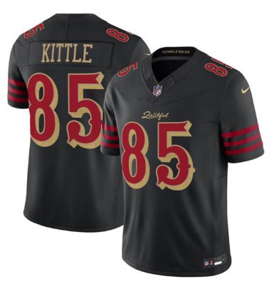 Men's San Francisco 49ers #85 George kittle Black 2025 F.U.S.E. “Rivalries” Vapor Limited Football Stitched Jersey
