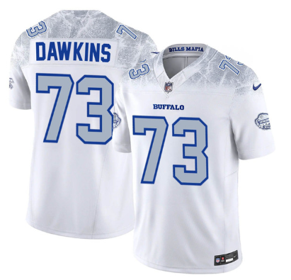 Men's Buffalo Bills #73 Dion Dawkins White 2025 F.U.S.E. “Rivalries” Vapor Limited Football Stitched Jersey