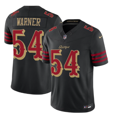 Men's San Francisco 49ers #54 Fred Warner Black 2025 F.U.S.E. “Rivalries” Vapor Limited Football Stitched Jersey