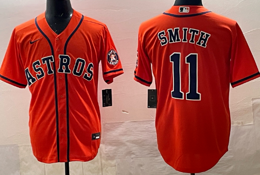 Men Smith Houston Astros Nike Stitched Jersey - Orange
