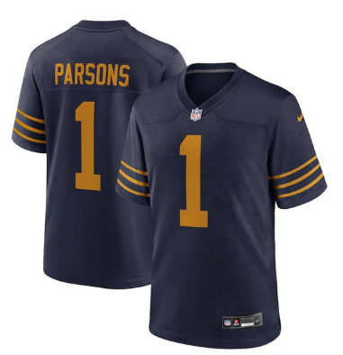 Men's Green Bay Packers #1 Micah Parsons Navy The 1923 Classic Football Stitched Game Jersey