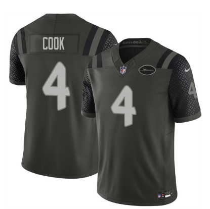 Men's New York Jets #4 Brady Cook Black 2025 F.U.S.E. “Rivalries” Vapor Limited Football Stitched Jersey