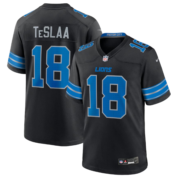 Men's Detroit Lions #18 Isaac TeSlaa Wblack  Vapor Limited Football Stitched Jersey