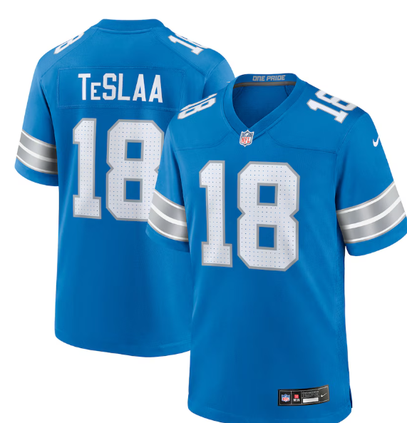 Men's Detroit Lions #18 Isaac TeSlaa Vapor Limited Football Stitched Jersey