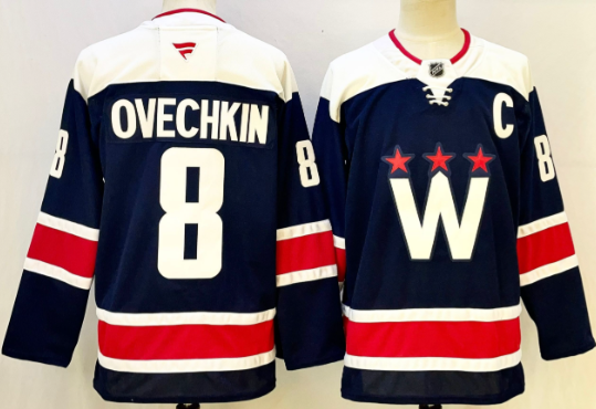 Men's Washington Capitals #8 Alexander Ovechkin Navy Blue 2018 Stadium Series Stitched NHL Hockey Jersey