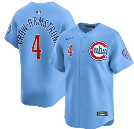 Men's Chicago Cubs #4 Pete Crow-Armstrong    Cool Base Stitched Baseball Jersey