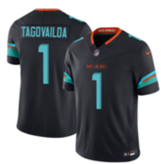 Men's Miami Dolphins Tua Tagovailoa #1 Nike 2025 Rivalries Collection NFL  Jersey