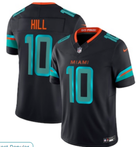 Men's Miami Dolphins #10 Tyreek Hill Black 2025 F.U.S.E. “Rivalries” Vapor Limited Football Stitched Jersey Men's Miami Dolphins #10 Tyreek Hill Black 2025 F.U.S.E. “Rivalries” Vapor Limited Football Stitched Jersey