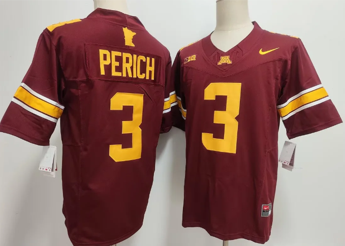 Koi Perich Jersey Gophers #3 NCAA Minnesota Safety stiched jersey Koi Perich Jersey Gophers #3 NCAA Minnesota Safety stiched jersey