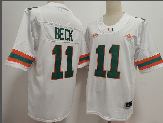 Carson Beck Miami Hurricanes 2025 Jersey white Carson Beck Miami Hurricanes 2025 Jersey white