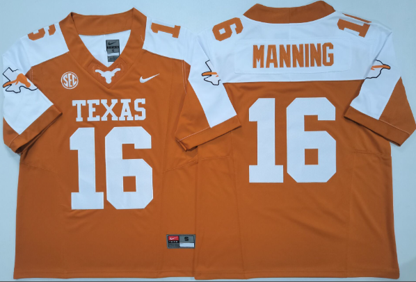 New men's Texas Longhorns #16 Arch Manning Stitched Jersey New men's Texas Longhorns #16 Arch Manning Stitched Jersey