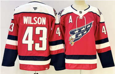 Men's Washington Capitals #43 Tom Wilson Red With A Patch Stitched Hockey Jersey Men's Washington Capitals #43 Tom Wilson Red With A Patch Stitched Hockey Jersey