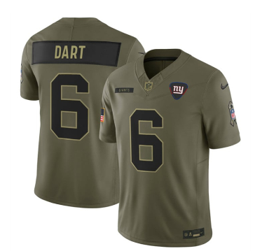 Men's New York Giants #6 Jaxson Dart Olive 2025 F.U.S.E. Salute to Service Limited Football Stitched Jersey Men's New York Giants #6 Jaxson Dart Olive 2025 F.U.S.E. Salute to Service Limited Football Stitched Jersey