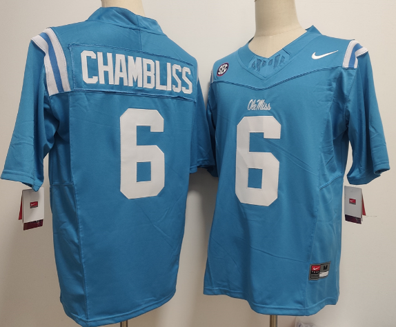 men's Ole Miss Rebels #6 Trinidad Chambliss stitched jersey men's Ole Miss Rebels #6 Trinidad Chambliss stitched jersey