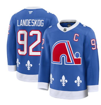 Men's Colorado Avalanche #92 Gabriel Landeskog Blue 2025 With C Patch Alternate Stitched Jersey