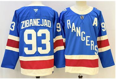 Men's New York Rangers #93 Mika Zibanejad Blue With A Patch Stitched Hockey Jersey Men's New York Rangers #93 Mika Zibanejad Blue With A Patch Stitched Hockey Jersey