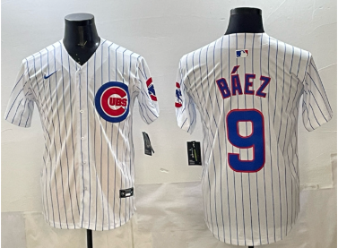 Men's Chicago Cubs #9 Javier Báez White Home Limited Stitched Baseball Jersey Men's Chicago Cubs #9 Javier Báez White Home Limited Stitched Baseball Jersey