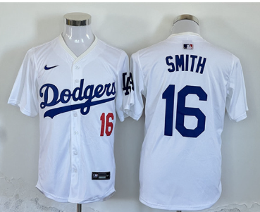 Men's Los Angeles Dodgers #16 Will Smith White Home Limited Stitched Baseball Jersey Men's Los Angeles Dodgers #16 Will Smith White Home Limited Stitched Baseball Jersey