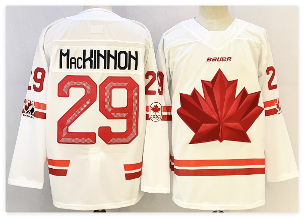 Men's Canada Hockey #29 Nathan MacKinnon White Stitched Jersey Men's Canada Hockey #29 Nathan MacKinnon White Stitched Jersey