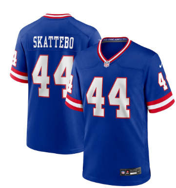 Men's New York Giants #44 Cam Skattebo Royal Vapor Limited Stitched Football Jersey Men's New York Giants #44 Cam Skattebo Royal Vapor Limited Stitched Football Jersey
