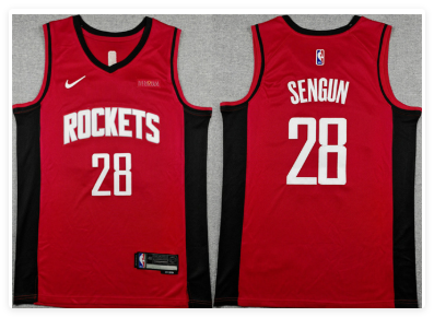 Men's Houston Rockets #28 Alperen Sengun Red Icon Edition Stitched Jersey Men's Houston Rockets #28 Alperen Sengun Red Icon Edition Stitched Jersey