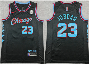 Men's Chicago Bulls #23 Michael Jordan Black 2025-26 City Edition Stitched Basketball Jersey Men's Chicago Bulls #23 Michael Jordan Black 2025-26 City Edition Stitched Basketball Jersey