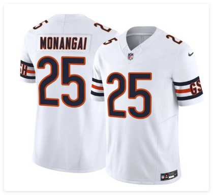 Men's Chicago Bears #25 Kyle Monangai Stitched Football Stitched Jersey Men's Chicago Bears #25 Kyle Monangai Stitched Football Stitched Jersey