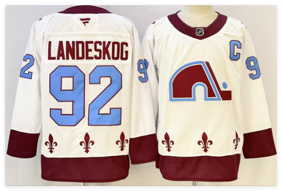 Men's Colorado Avalanche #92 Gabriel Landeskog White  Stitched Jersey