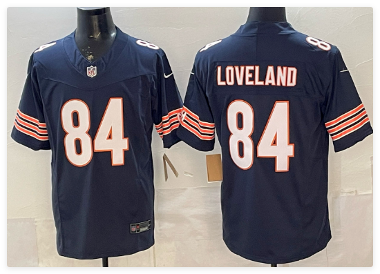 Men's Chicago Bears #84 Colston Loveland navy blue Limited Stitched Football Jersey