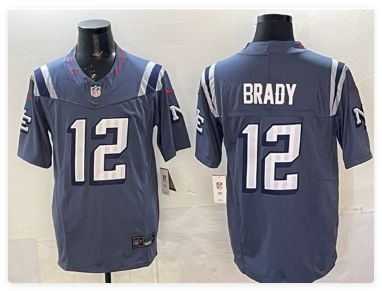 Men's New England Patriots #12 Tom Brady 2025 F.U.S.E. “Rivalries” Vapor Limited Football Stitched Jersey