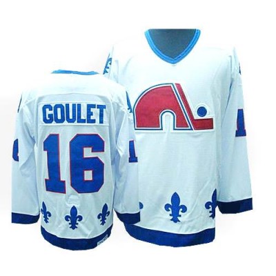 Quebec Nordiques 16 GOULET White men nhl ice hockey  jerseys